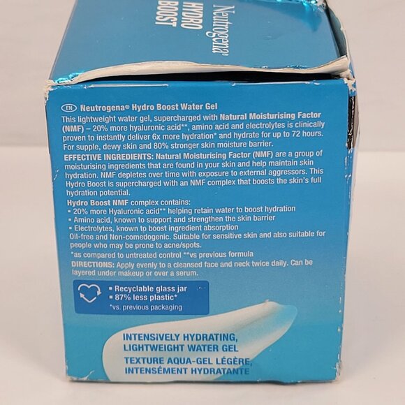 Neutrogena Hydro Boost Water Gel With Hyaluronic Acid 50ml NIB - Picture 4 of 5